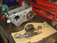  took main shaft out and bearings out